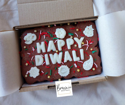 Custom Message Brownie with chocolate/sweet decor