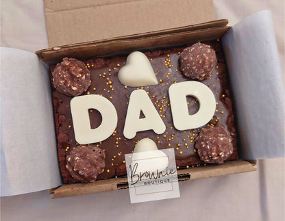 Custom Message Brownie with chocolate/sweet decor