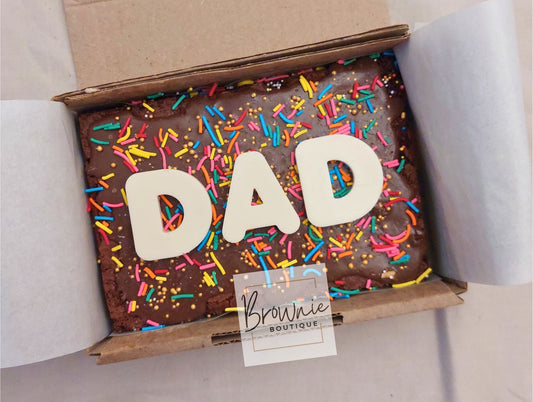 Father's Day Custom Brownie with sprinkles